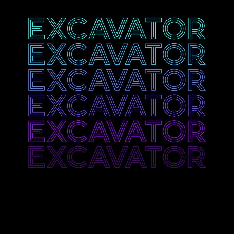 Excavator operator Construction Retro