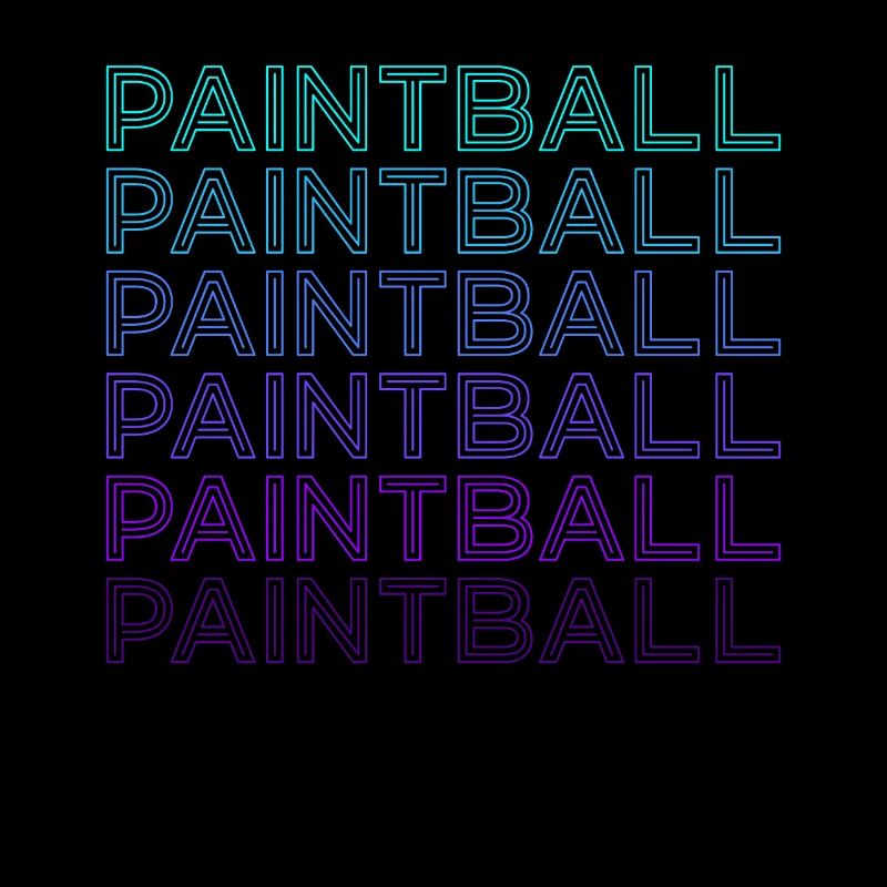 Paintball Player Team Retro