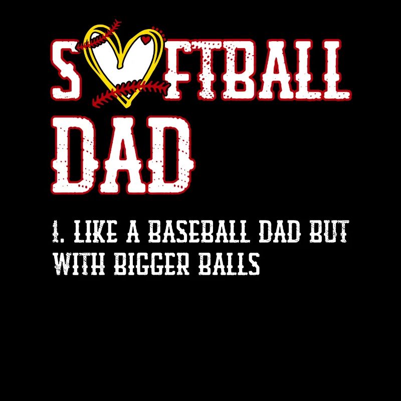 Papa softball comme un papa de baseball avec de plus grosses balles