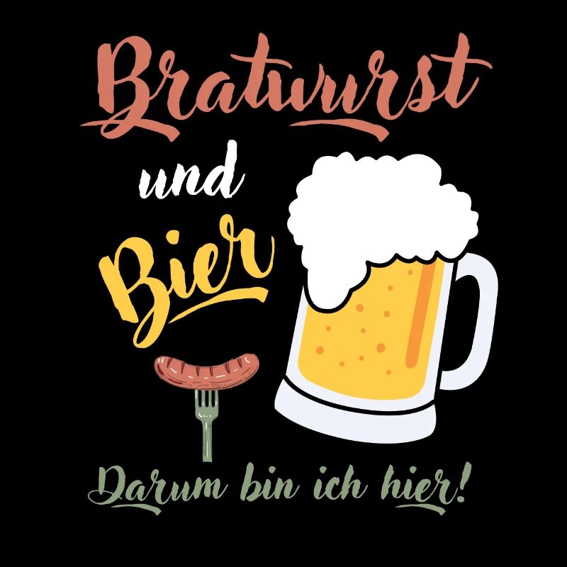 Bratwurst Bier Geschenk Wurst Biertrinker Grillen