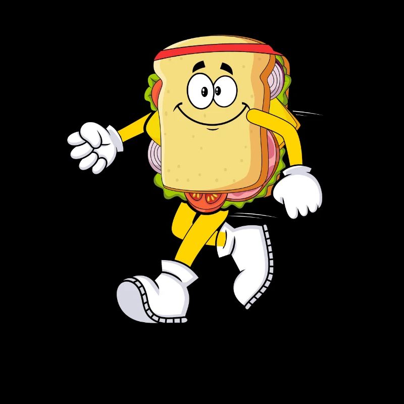 Fun Bread Sandwich Cardio Running Runners