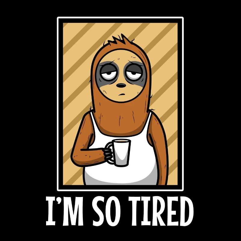 Faultier müde schlafen - Im so tired