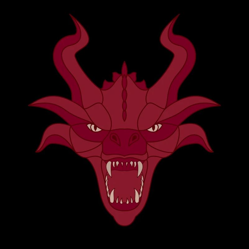 Roter Drachen Kopf