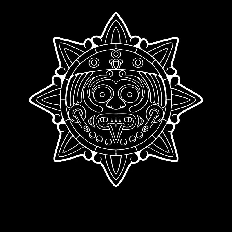 Pierre de soleil aztèque Symbole du soleil aztèque M