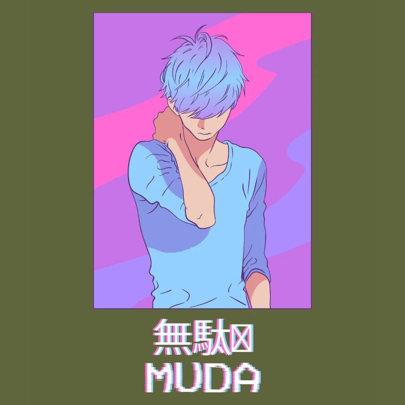 Emo Anime Junge Vaporwave Ästhetische Muda Geschen