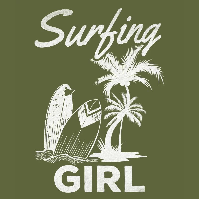 Wave Surfing Mädchen Surfer Mädchen Surfbrett