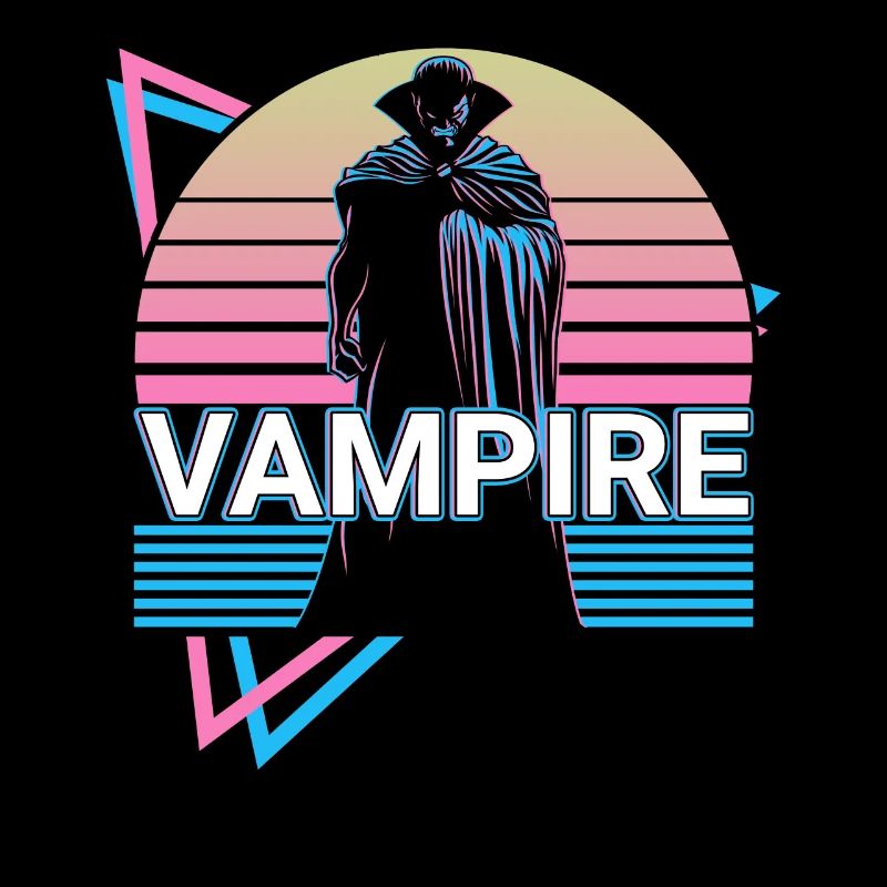 Vampir Halloween Blutsauger Retro Geschenk