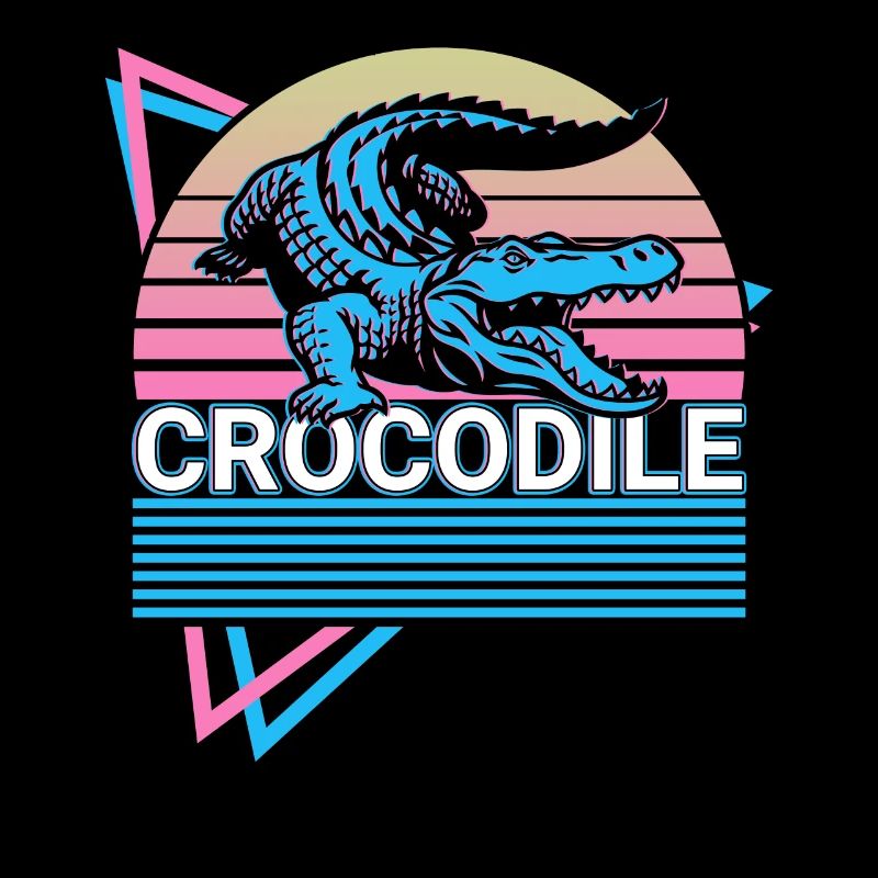 Krokodil Alligator Krokodil Retro Geschenk