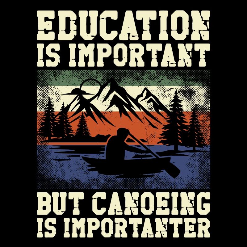 Canoe Canoeing Vintage Retro