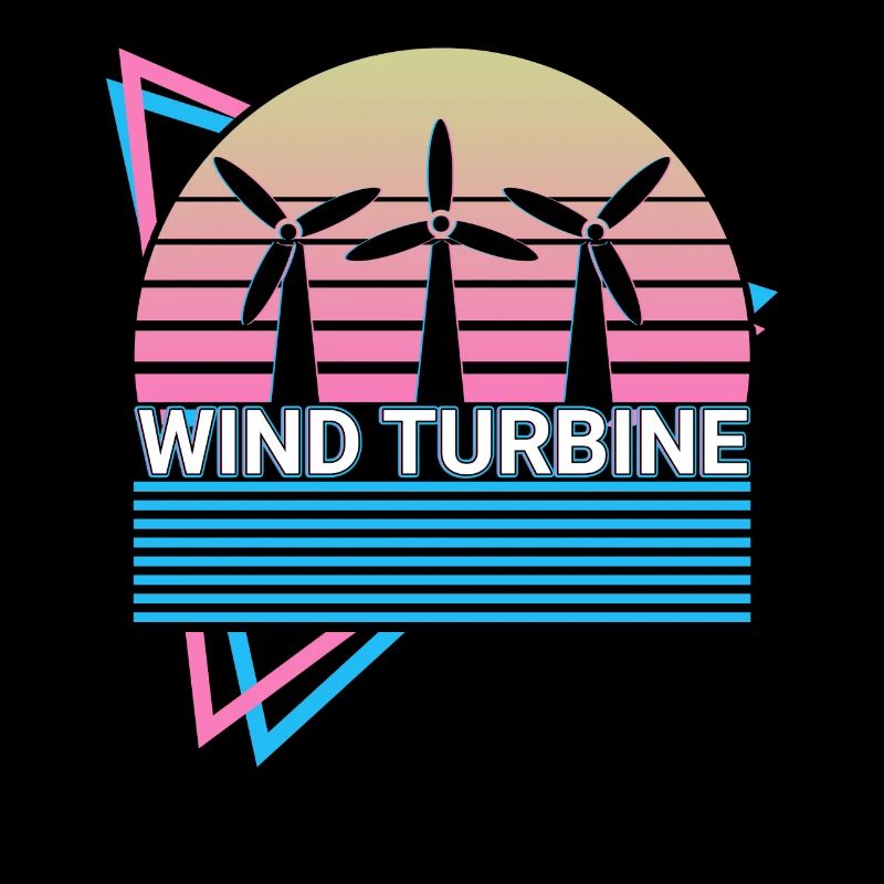 Windturbine Retro Geschenk