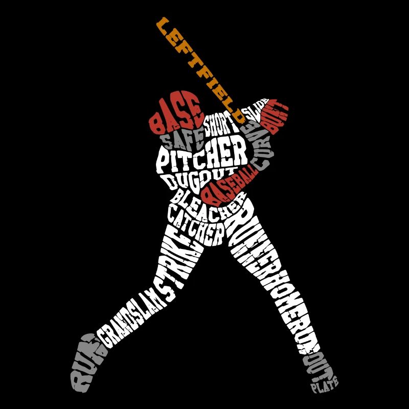 Batteur de nuages de mots de fan de baseball