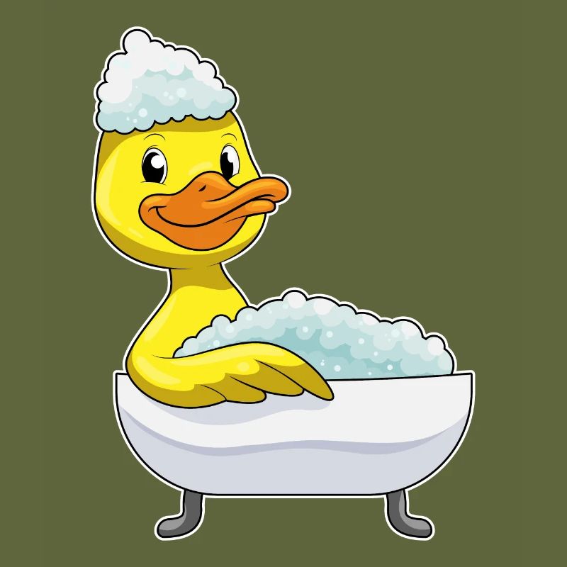 Duck Bathing Bathtub