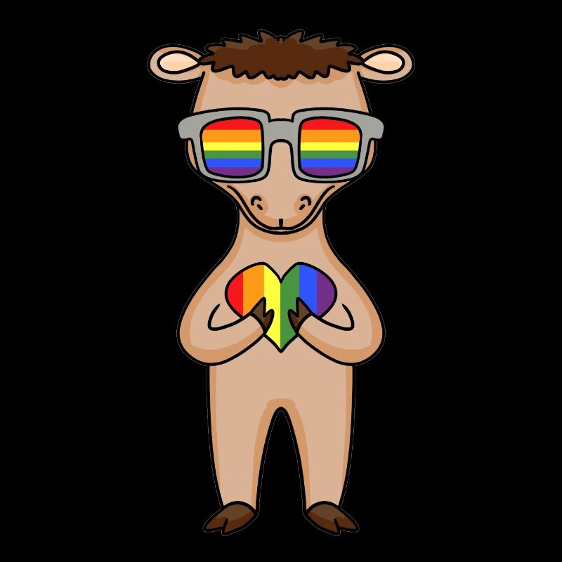LGBT Tier Kamel Regenbogen