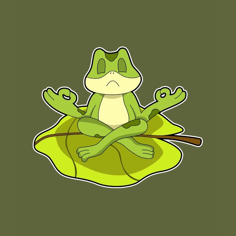 Frog meditating