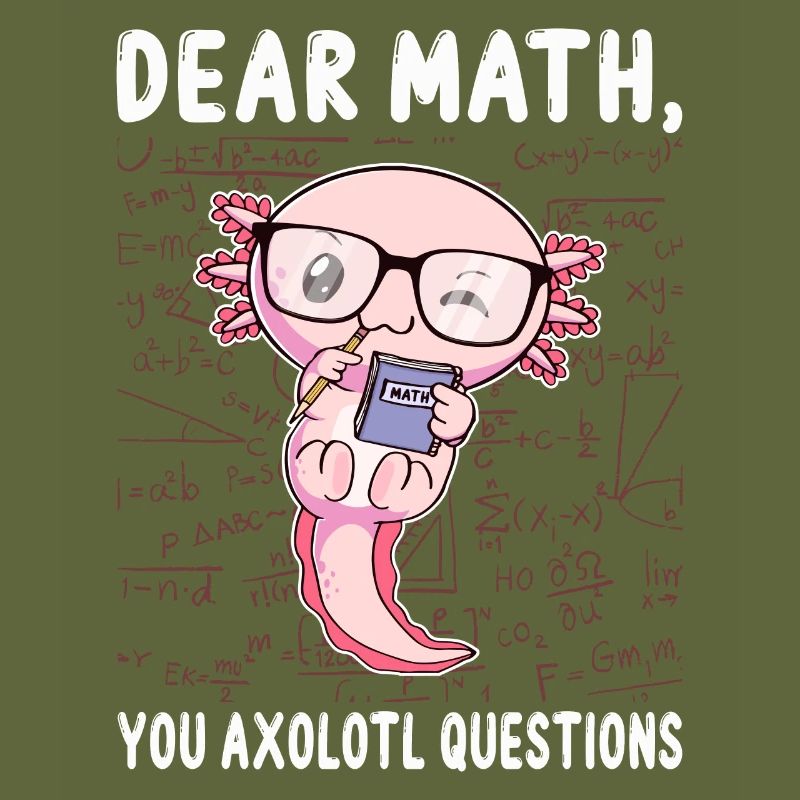 Funny Math Axolotl Math Gift