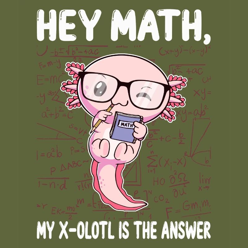 Funny Math Axolotl Math Gift