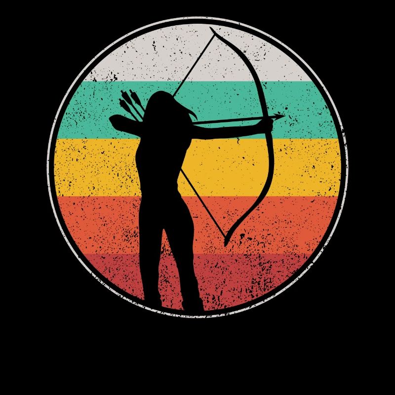 Archery Bow Archer Girl Retro