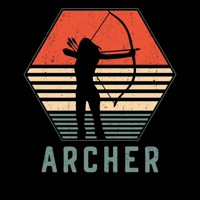Archery Bow Archer Girl Retro