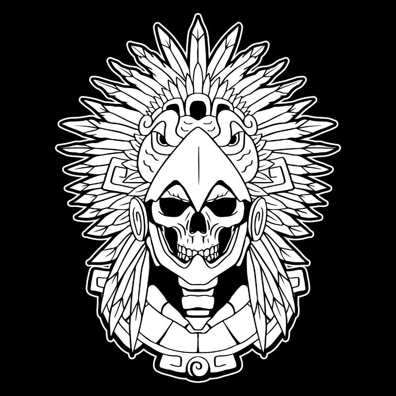 Aztèque Eagle Warrior Mayan Skull Inca