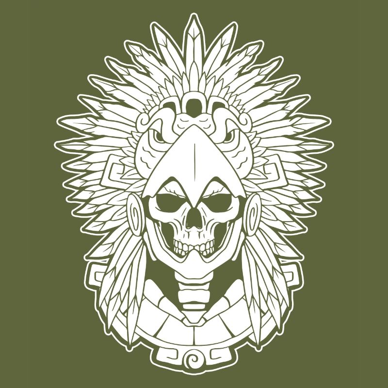 Aztec Eagle Warrior Mayan Skull Inca