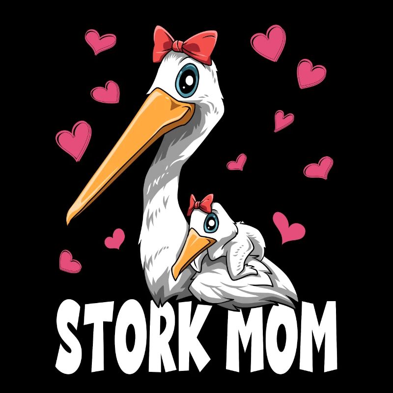 Strochen Mama Muttertag Mom Mutter Storch