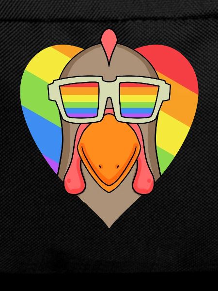 LGBT Animal Chicken Rainbow Heart
