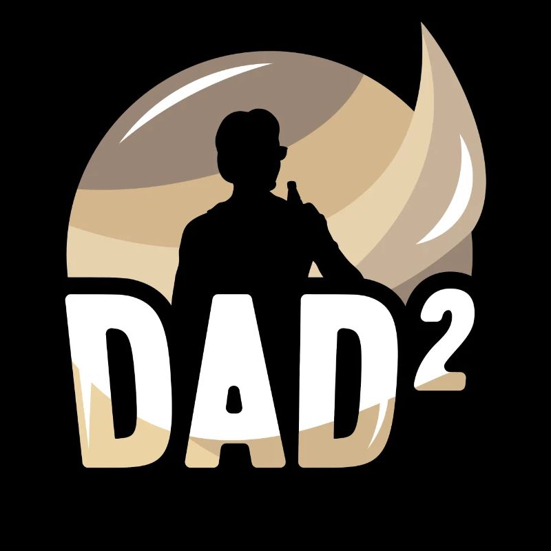 Vater Von Zwei Kindern Papi Vater Tag Papa