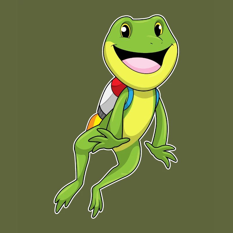 Frosch mit Jetpack