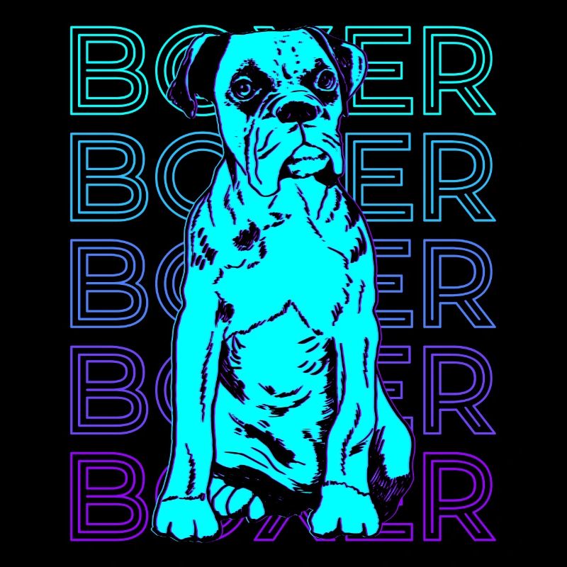 Boxer Dog Retro Gift