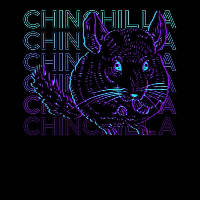 Chinchilla Retro Geschenk