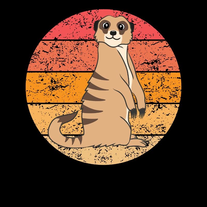 Meerkat Lover Retro Gift Funny Animals