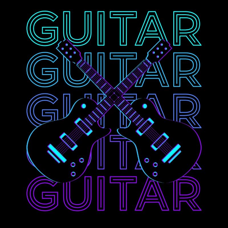 Guitar Player Guitarist Retro