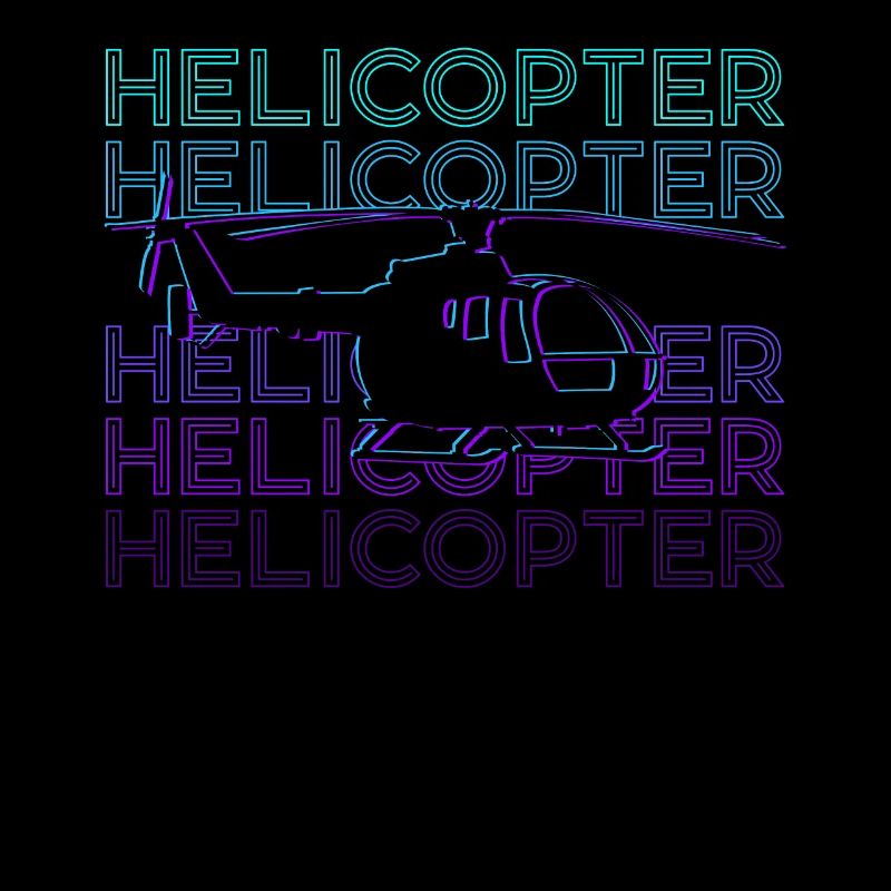 Helicopter Pilot Chopper Copter Retro