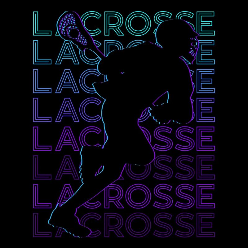 Lacrosse Player Retro