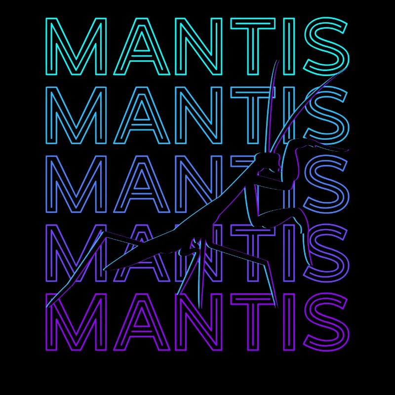 Mantis Gottesanbeterin Retro