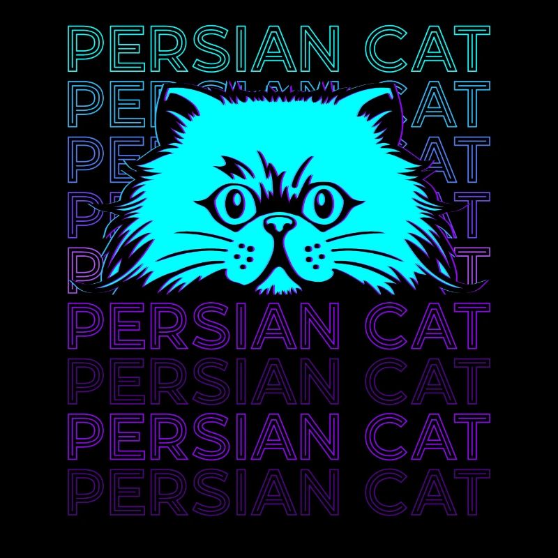 Persian Cat Retro