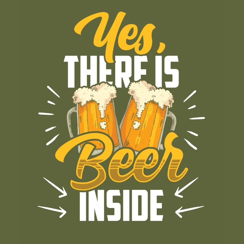 Oui, il y a de la bière dedans Beer Inside Drink drinker