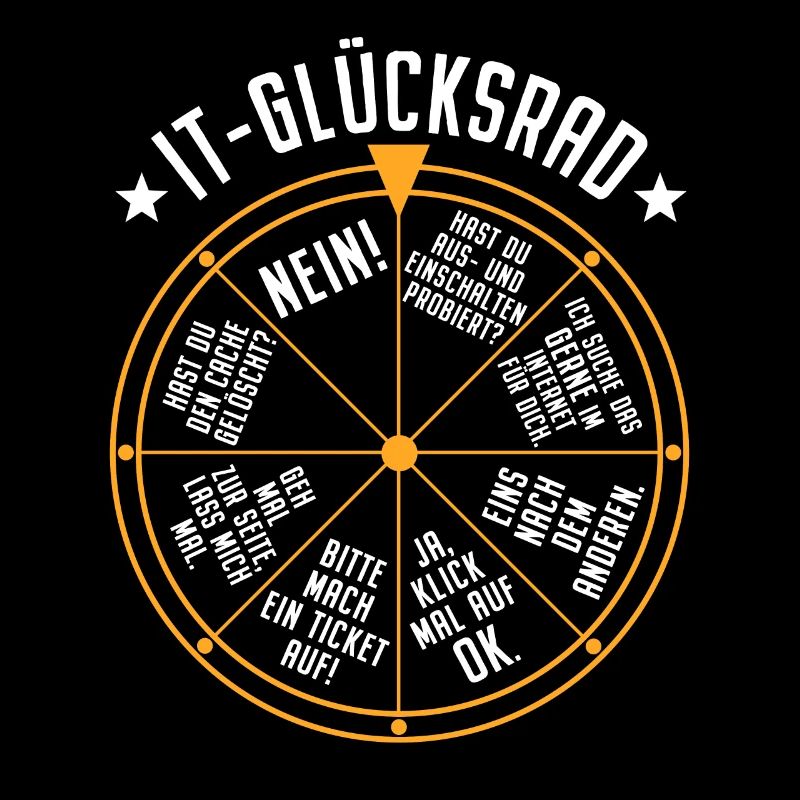 IT Support Glücksrad Service Desk IT Helpdesk Nerd