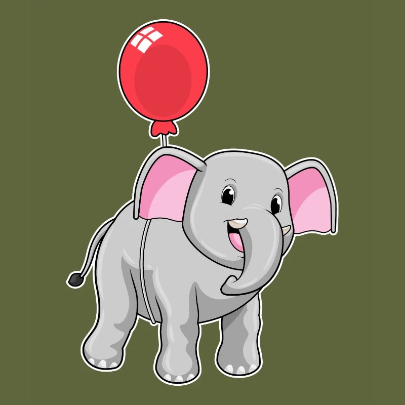 Elefant mit Luftballon