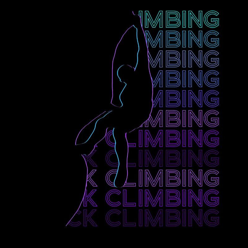 Rock Climbing Rock Climber Retro