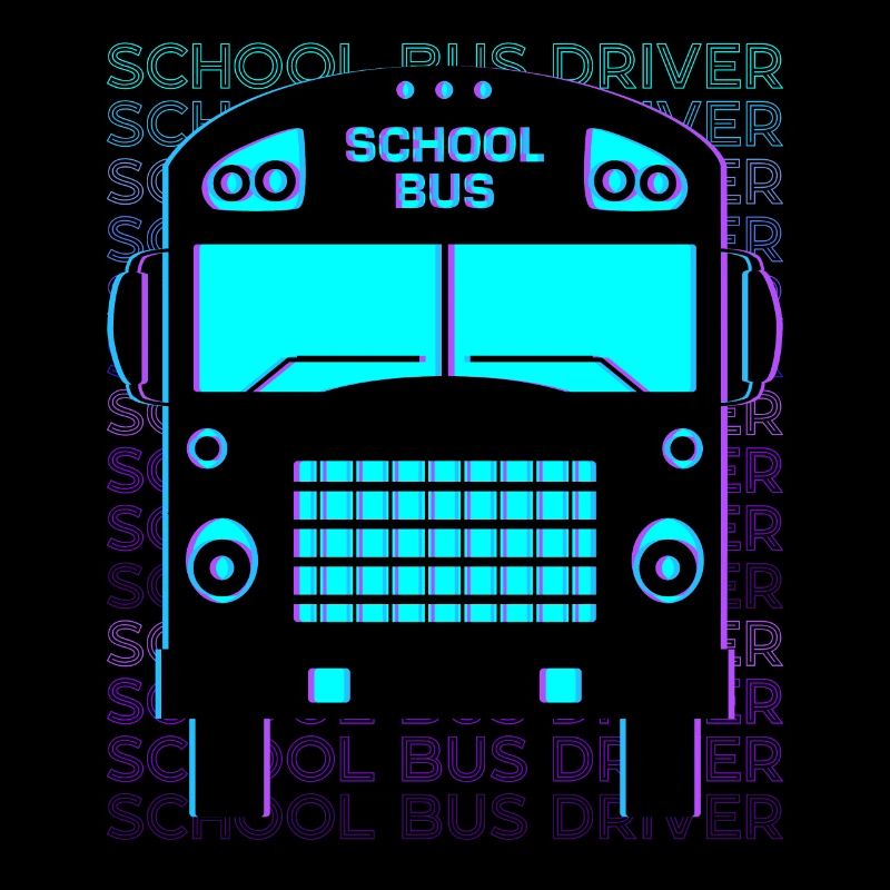 School bus driver Retro