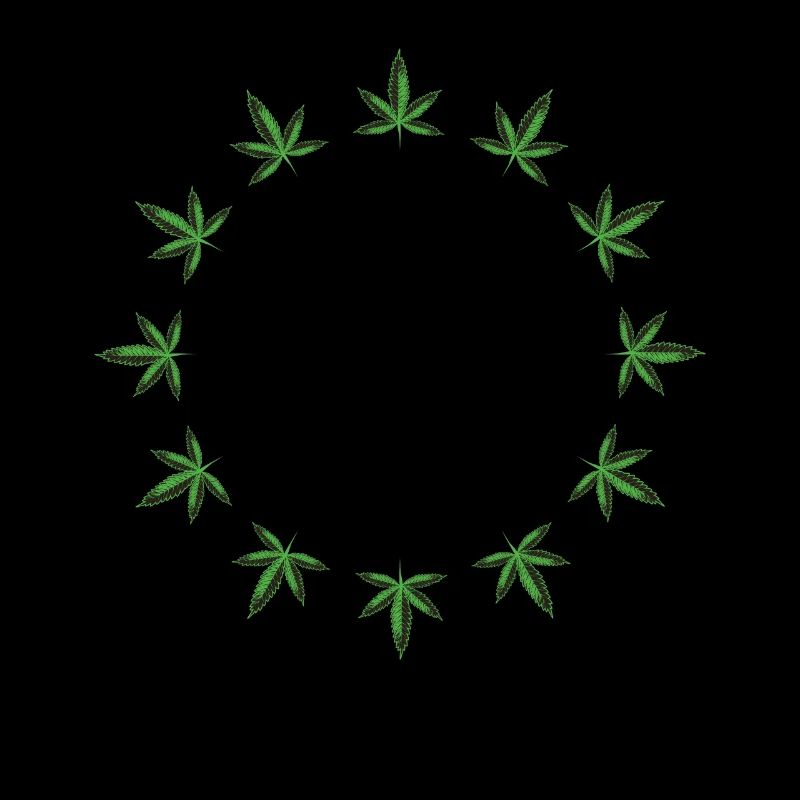 Cannabis Leaf Hemp Circle