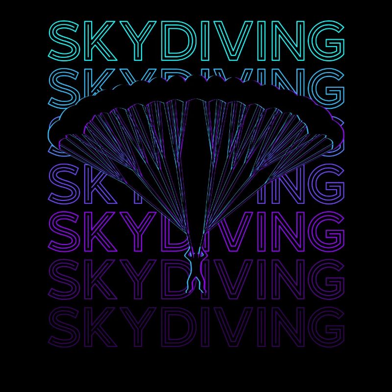 Skydiving Skydiver Retro