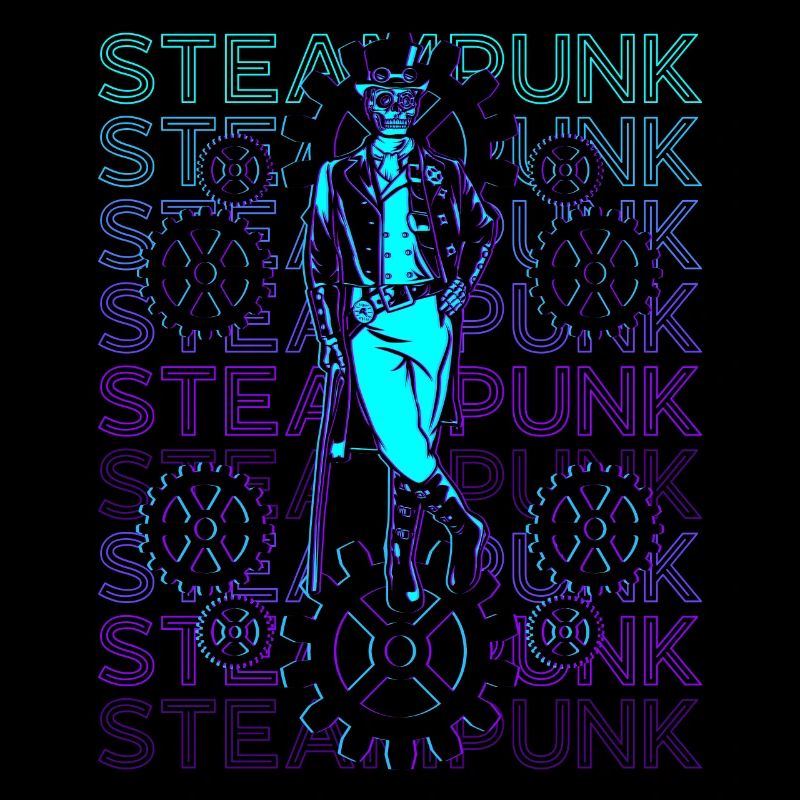 Steampunk Skull Rétro