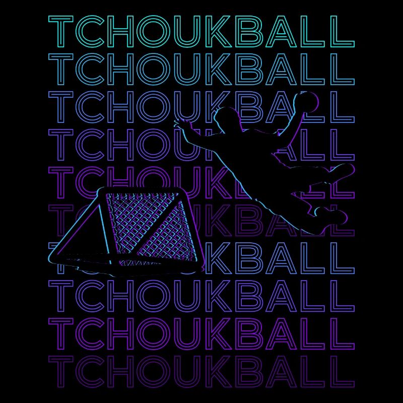 Tchoukball Spieler Retro