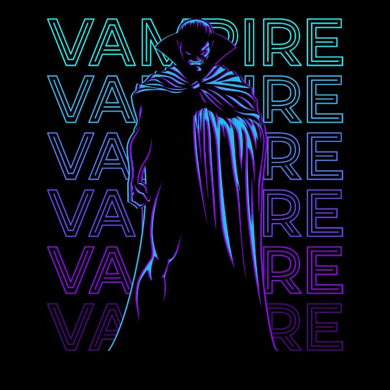 Vampir Blutsauger Retro