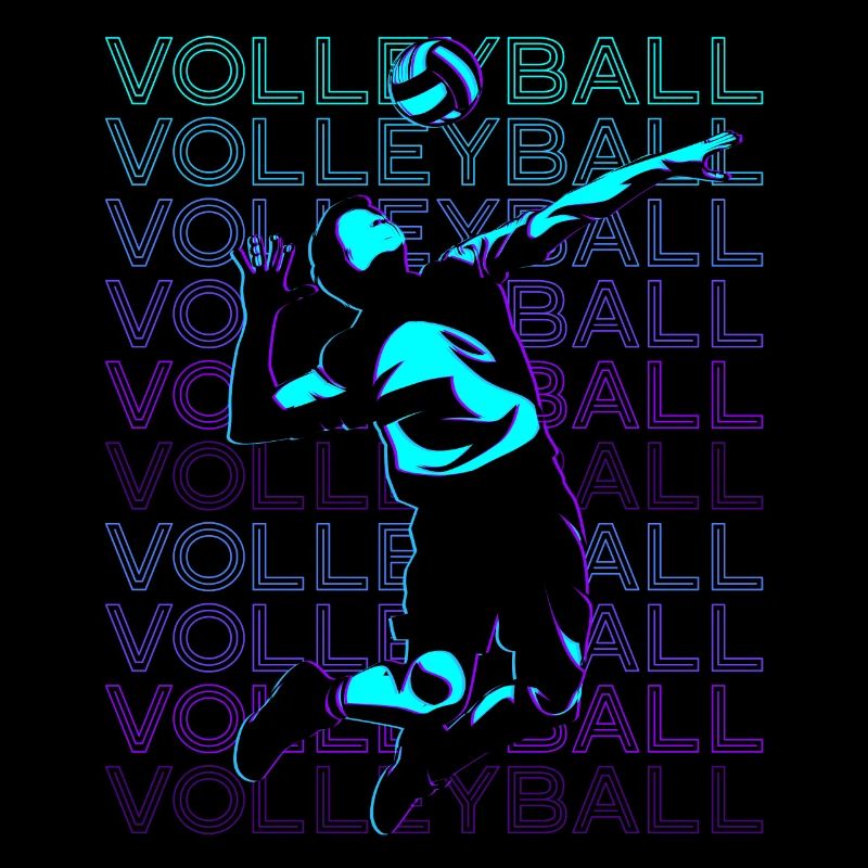 Volleyball player Retro