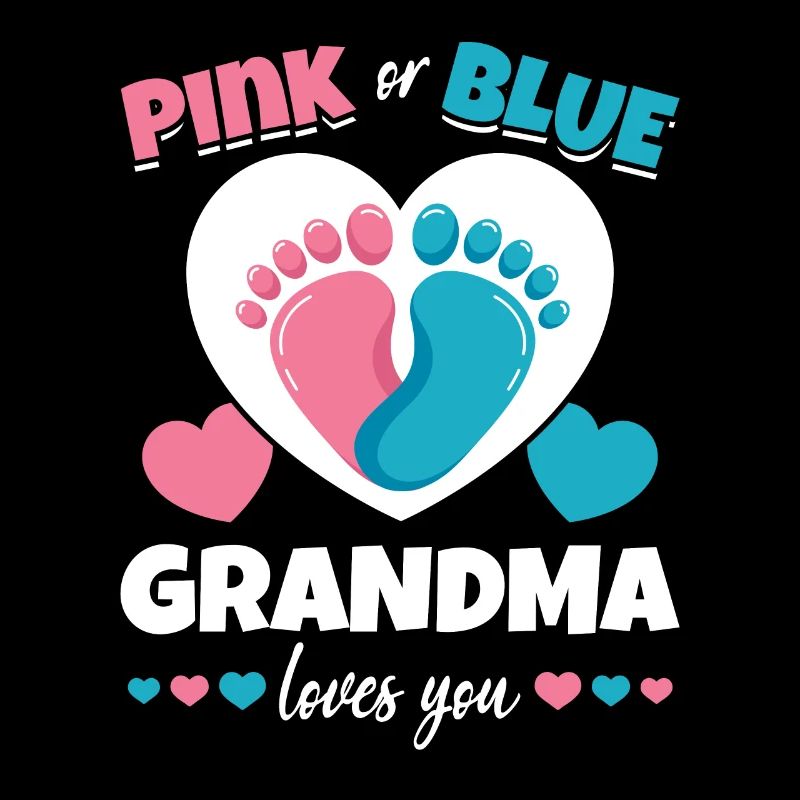 Rosafarbene oder blaue Oma Loves You