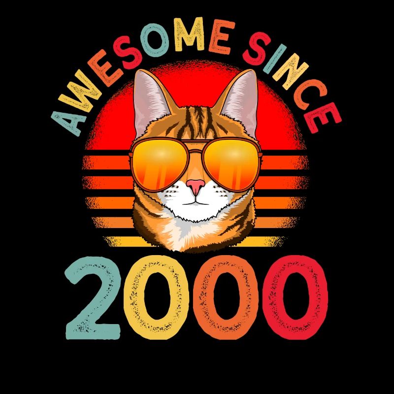 Génial depuis 2000 Cat 20th Birthday Gift