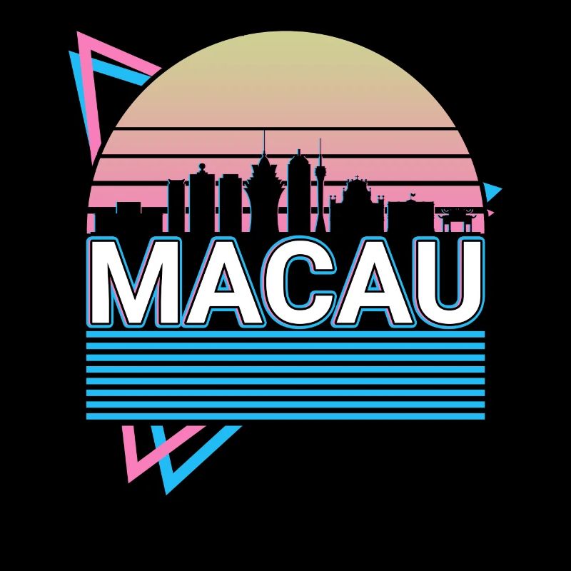Macau City Skyline Cityscape Retro